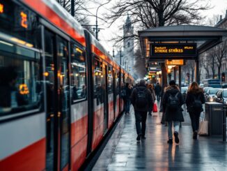 Manifestazione per sciopero dei trasporti a Milano