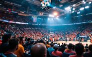 Tifosi di Treviso Basket sostengono la squadra in playoff