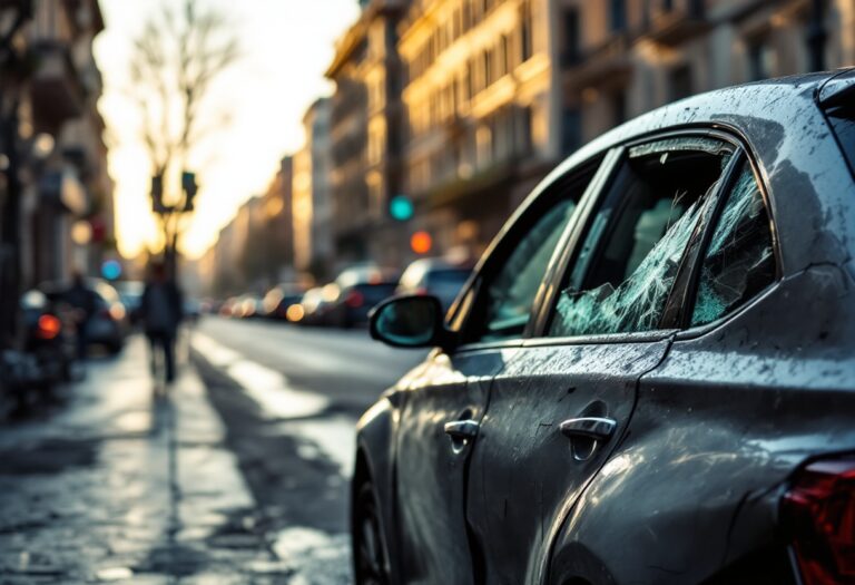 Uomo ubriaco danneggia auto a Milano