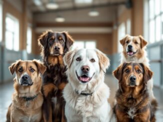 Cani recuperati da un edificio abbandonato