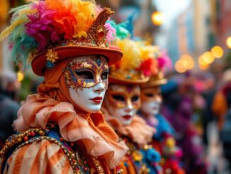 Carnevale Ambrosiano a Milano con maschere e sfilate