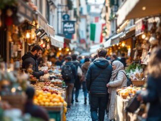 Stand fieristici che promuovono il made in Italy