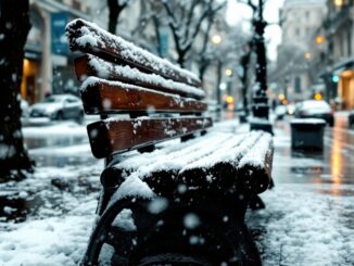 Fenomeno di graupel che colpisce Milano in inverno