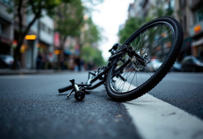 Incidente ciclistico a Legnano: ciclista travolto