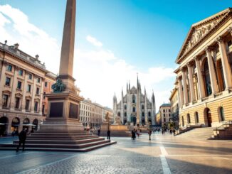 Immagine storica di Milano durante il Risorgimento