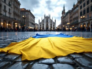 Manifestazione a Milano per la pace in Ucraina