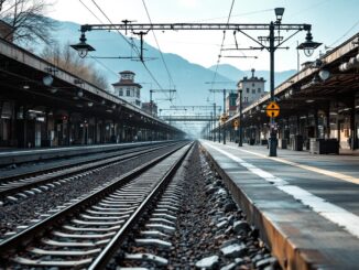 Immagine di un treno Trenord fermo durante lo sciopero