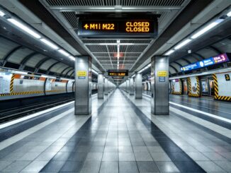 Manifestazione per sciopero mezzi di trasporto a Milano