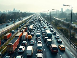 Traffico intenso e incidenti sulle strade di Milano