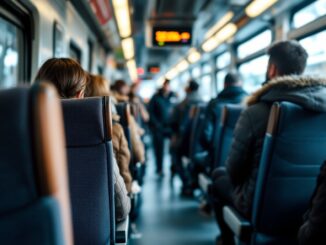 Immagine di un treno in Lombardia dopo un'aggressione