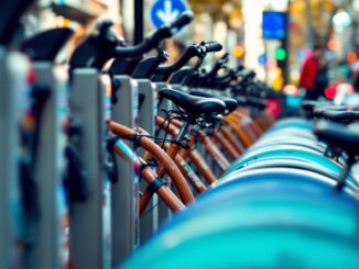 Biciclette in condivisione a Milano durante uno sciopero