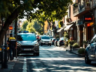 Polizia durante controlli antidroga a Rozzano