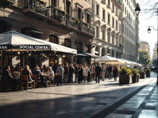 Centro sociale Leoncavallo a Milano in un'immagine evocativa