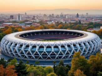 Progetto di ristrutturazione stadio Milano con nuove costruzioni