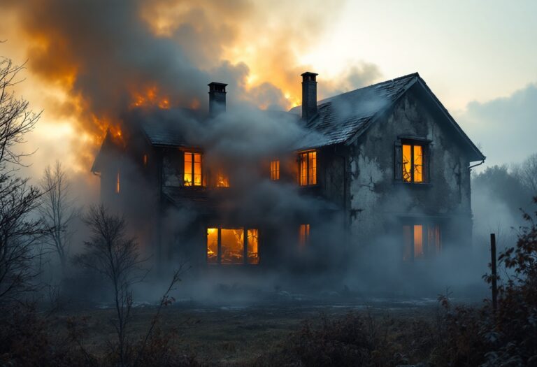 Incendio villetta disabitata Pioltello