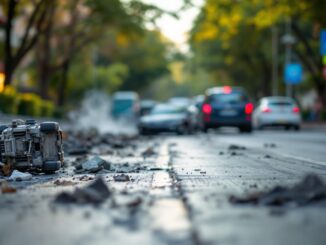 Immagine di un incidente stradale a Corsico con ferito