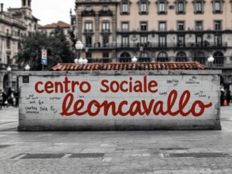 Manifestazione della Lega a Milano contro il Leoncavallo