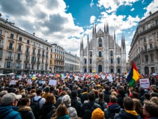 Manifestazione animalista contro Ahold Delhaize e Pandora a Milano