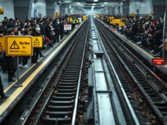 Manifestazione per sciopero trasporto pubblico a Milano