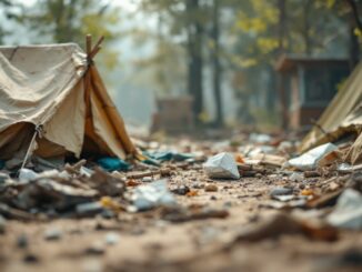 Operazione di sgombero accampamento abusivo a Rozzano