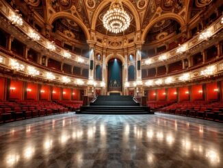 Scena dell'opera Tosca al Teatro alla Scala di Milano