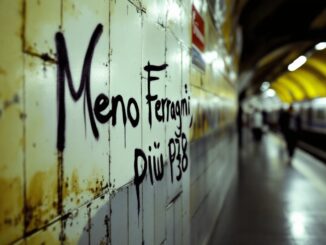 Messaggio inquietante sui muri della metro di Milano