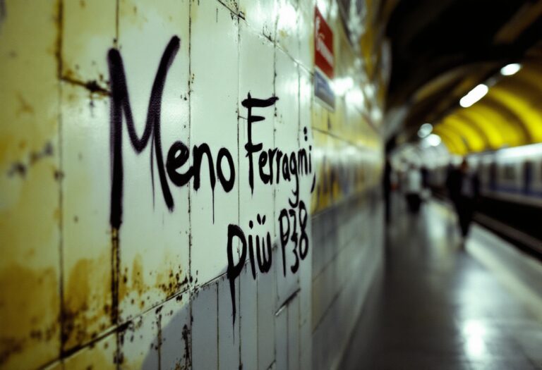 Vandalismo inquietante nella metro di Milano