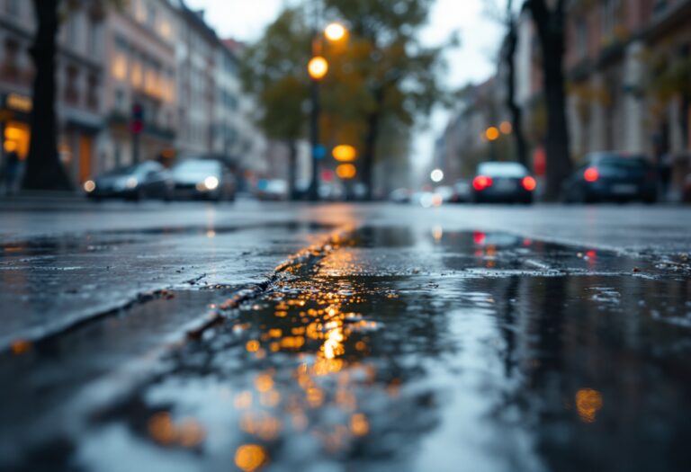 Immagine di un nubifragio che colpisce Milano