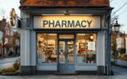 Immagine di una farmacia a Buccinasco dopo una rapina