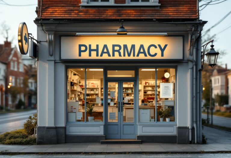 Immagine di una farmacia a Buccinasco dopo una rapina