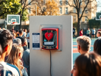 inaugurato un nuovo defibrillatore a canegrate per combattere larresto cardiaco 1750075715