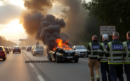 chiusura della carreggiata sulla statale 336 a causa di un veicolo in fiamme python 1754615340