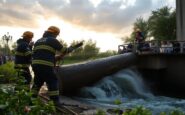 intervento dei vigili del fuoco di legnano rimozione di un tronco dal fiume olona python 1758894579