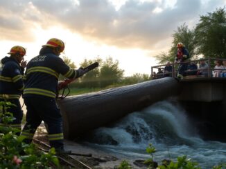 intervento dei vigili del fuoco di legnano rimozione di un tronco dal fiume olona python 1758894579