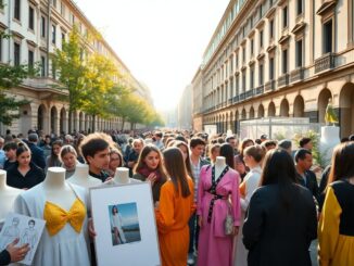 milano fashion week 2025 celebrazioni sostenibilita e giovani talenti python 1757795187
