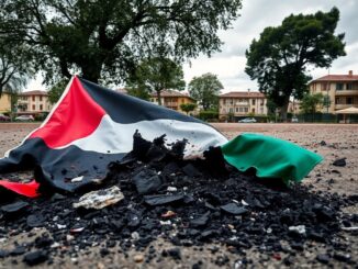 vandali attaccano la bandiera palestinese a trezzano sul naviglio un atto di intolleranza python 1759044509
