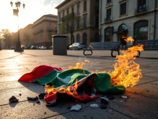 vandalismo a trezzano sul naviglio distruzione della bandiera palestinese python 1759016370