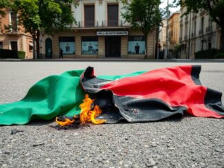 vandalismo sulla bandiera palestinese lincidente di trezzano sul naviglio python 1759072413