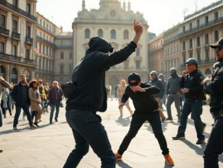 lite violenta in piazza xxiv maggio arrestato un giovane di 19 anni 1760951889