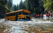scuolabus in valtellina incidenti lievi dopo luscita di strada nel torrente 1762141002
