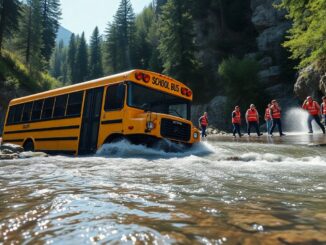 scuolabus in valtellina incidenti lievi dopo luscita di strada nel torrente 1762141002