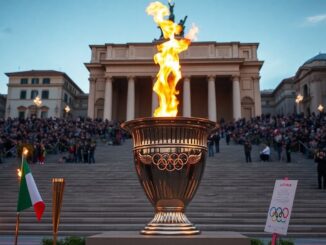 accensione del braciere olimpico a roma cerimonia inaugurale per i giochi invernali 2026 1764958013