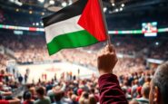 controversia al forum di assago sanzione a luca paladini per aver esposto la bandiera palestinese 1764605720