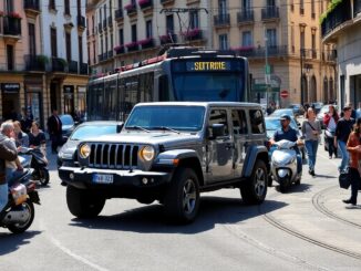 jeep mal parcheggiata causa ingorgo stradale a milano 1764586375