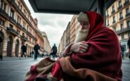 un babbo natale senza dimora a milano sensibilizzare sulla poverta e la solidarieta 1765060838