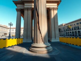 crepe nella colonna di piazza ducale e urgente un intervento di riparazione 1767901130