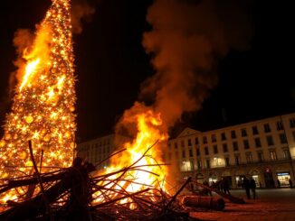 trezzano sul naviglio identificati i colpevoli dellincendio dellalbero di natale 1768073919