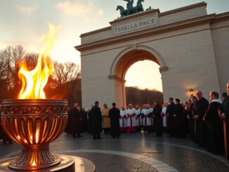 preghiera interreligiosa sotto il braciere olimpico per un messaggio di pace 1771067981