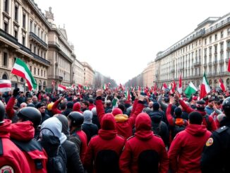 scontri e tensioni il corteo contro le olimpiadi di milano 1770575974