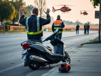 scooter contro auto a san donato uomo di 62 anni trasportato in elicottero e caccia al pirata 1771857532
